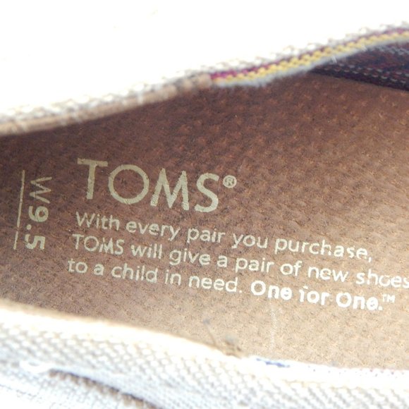 TOMS Womens Beige Peep Toe Wedges SIze 9.5 - Picture 5 of 9